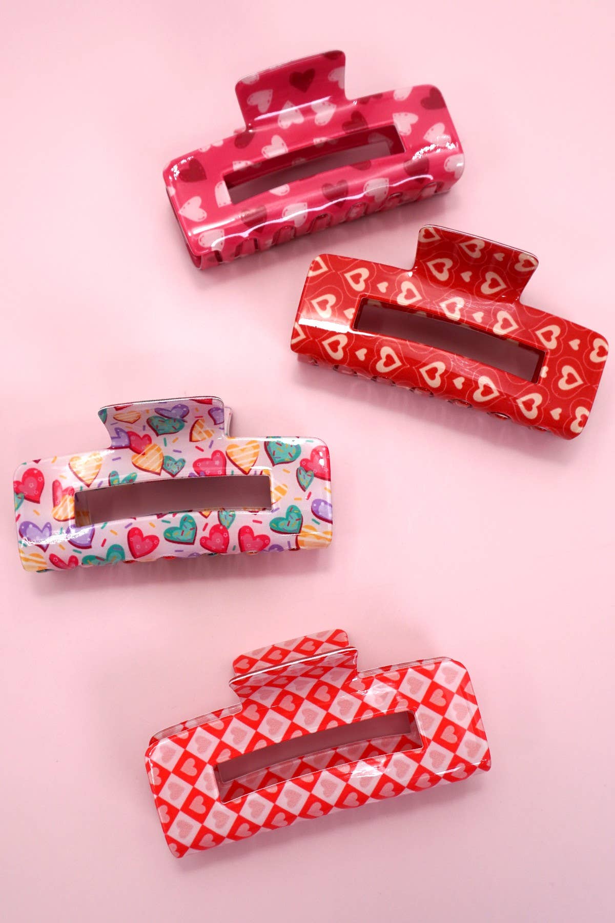 JOSSLYN by wall to wall - VALENTINE'S DAY GIFT HEART HAIR CLAW CLIPS | 40H887