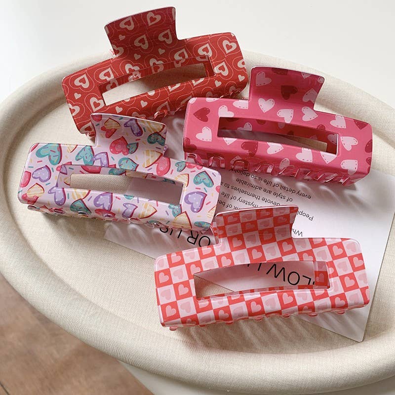 JOSSLYN by wall to wall - VALENTINE'S  DAY GIFT  HEART HAIR CLAW CLIPS | 40H887