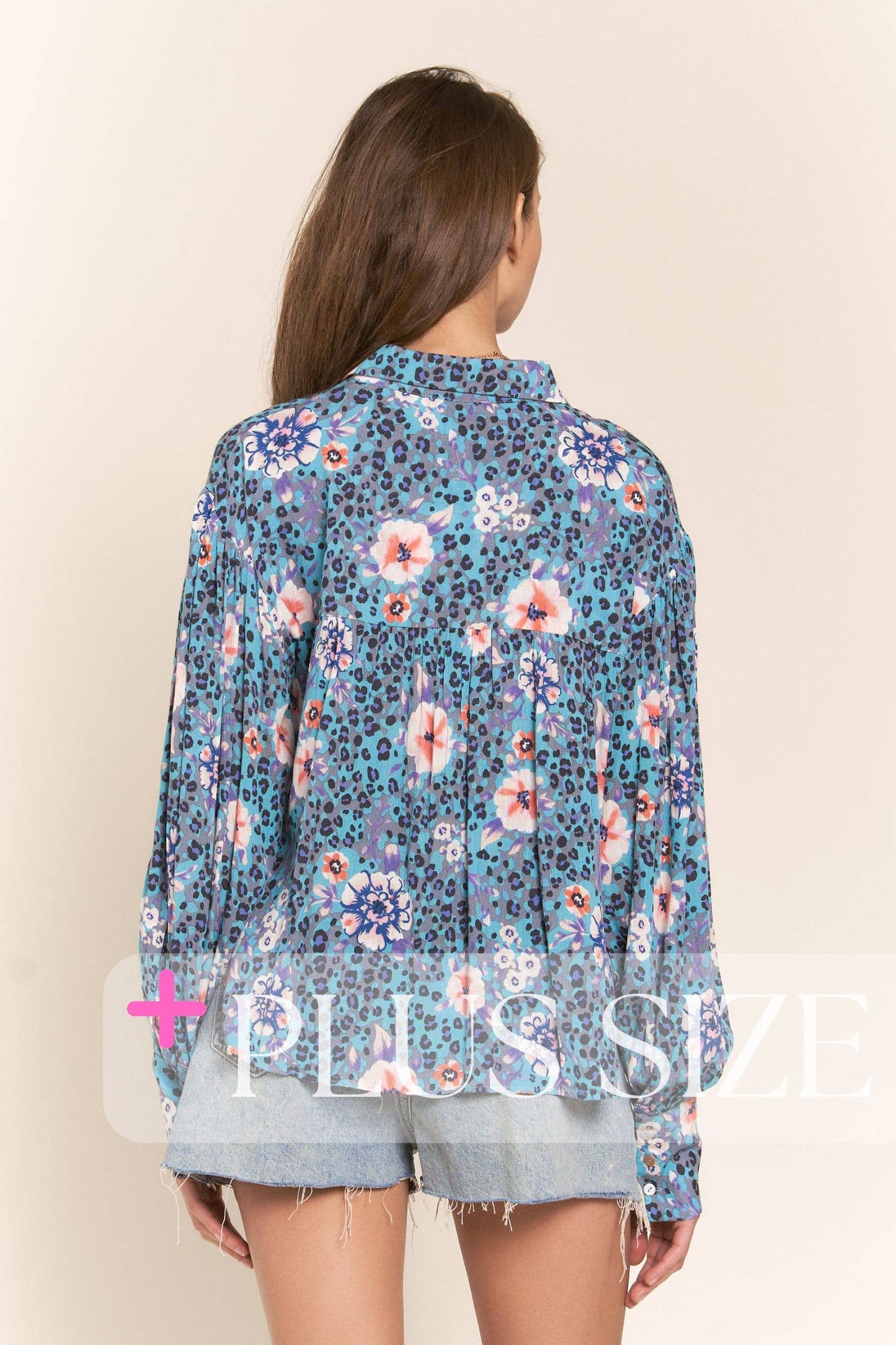 Leopard & Flower Button Up